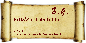 Bujtás Gabriella névjegykártya