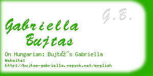 gabriella bujtas business card